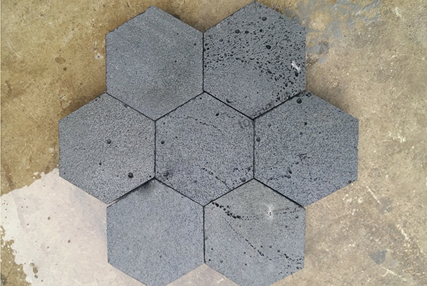 Đá lục giác ong xám gia công cắt CNC theo yêu cầu