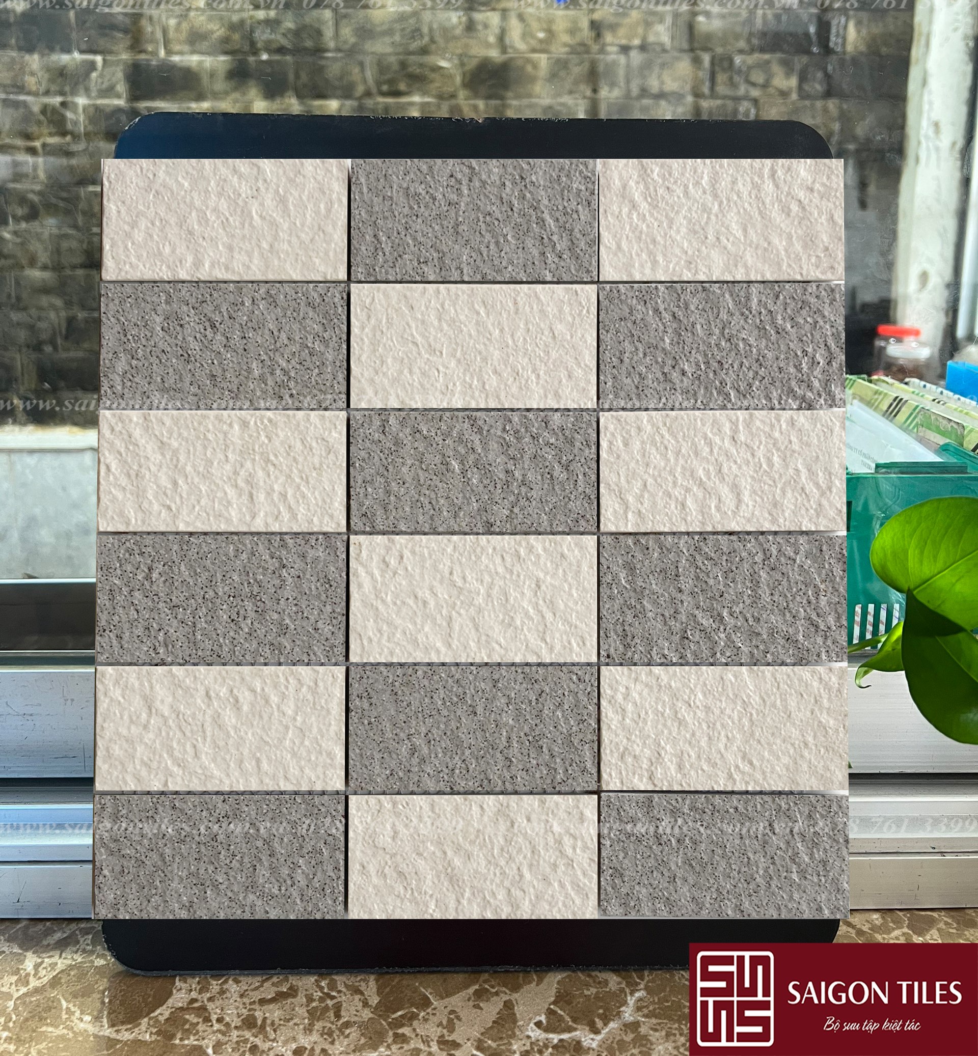 GẠCH MOSAIC ĐỒNG CHẤT DẠNG VỈ SGT__18525-528-M2