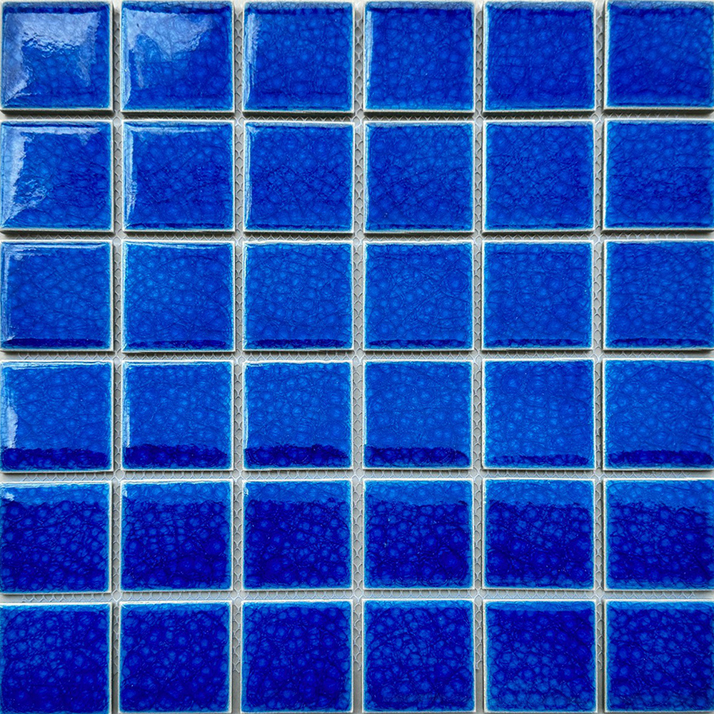 Gạch mosaic gốm men rạn 2 lớp màu xanh biển SGT_1301