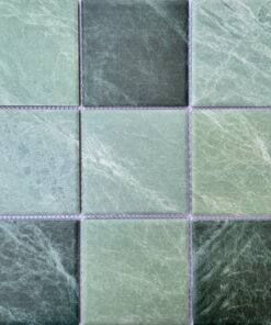 Gạch mosaic gốm sứ mờ xanh lá mix 97M22G