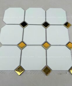 Gạch mosaic bát giác trắng SGT_808