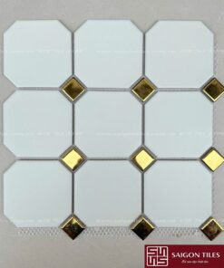 Gạch mosaic bát giác trắng SGT_808