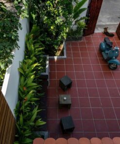 Gạch Gốm Mỹ tráng men màu đỏ 50x50 cm