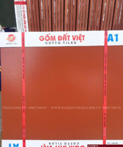 Gạch gốm Đất Việt tráng men màu đỏ