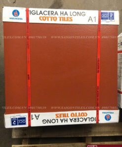 Gạch gốm Hạ Long tráng men màu đỏ