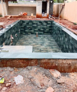 Đá xanh rêu mài bóng 10x20cm, 15x30cm lát hồ bơi