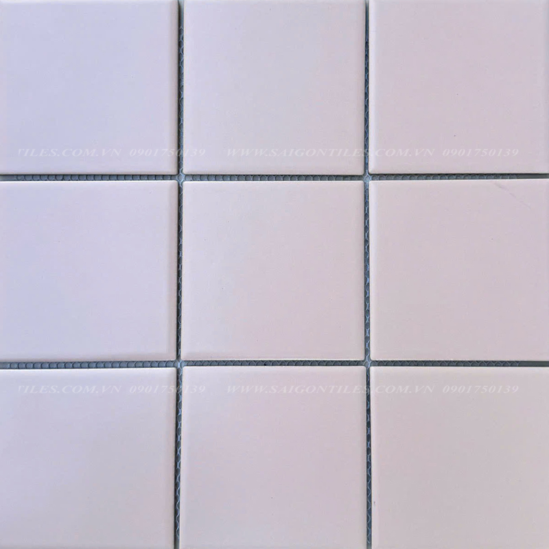 Gạch mosaic gốm sứ men mờ màu hồng SGT_902