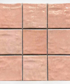 Gạch mosaic gốm sứ màu hồng bóng lượn SGT_A22